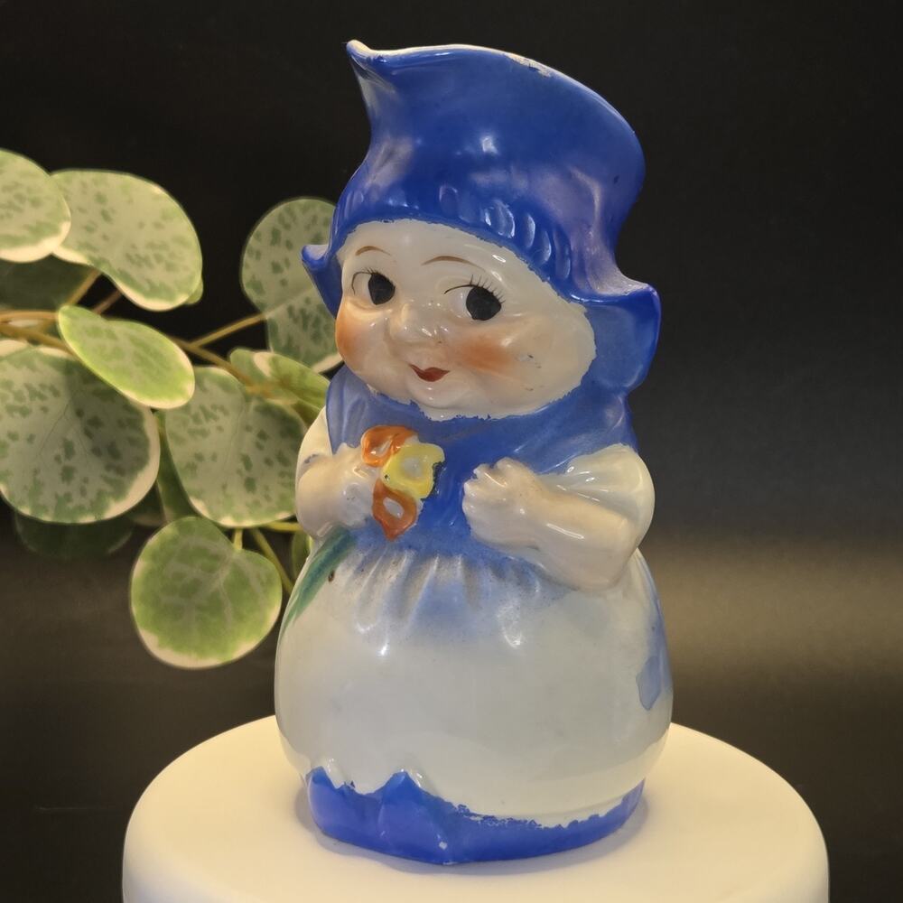 Vintage Goebel Dutch Girl Creamer 5" Tall Hand Painted 1930s